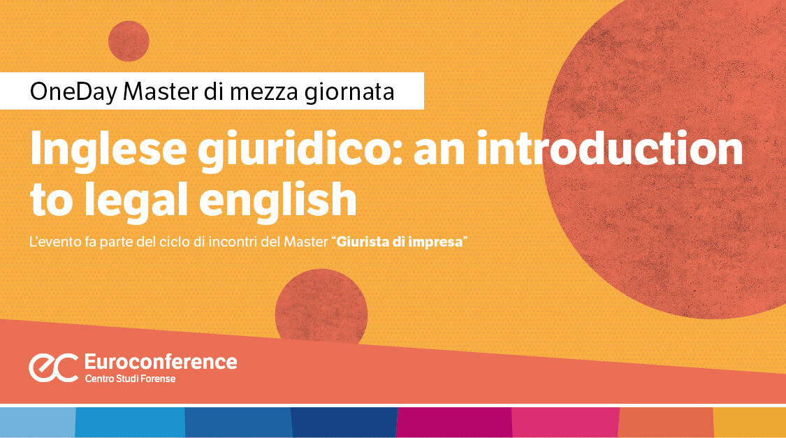 Immagine Inglese giuridico: introduction to legal english | Euroconference